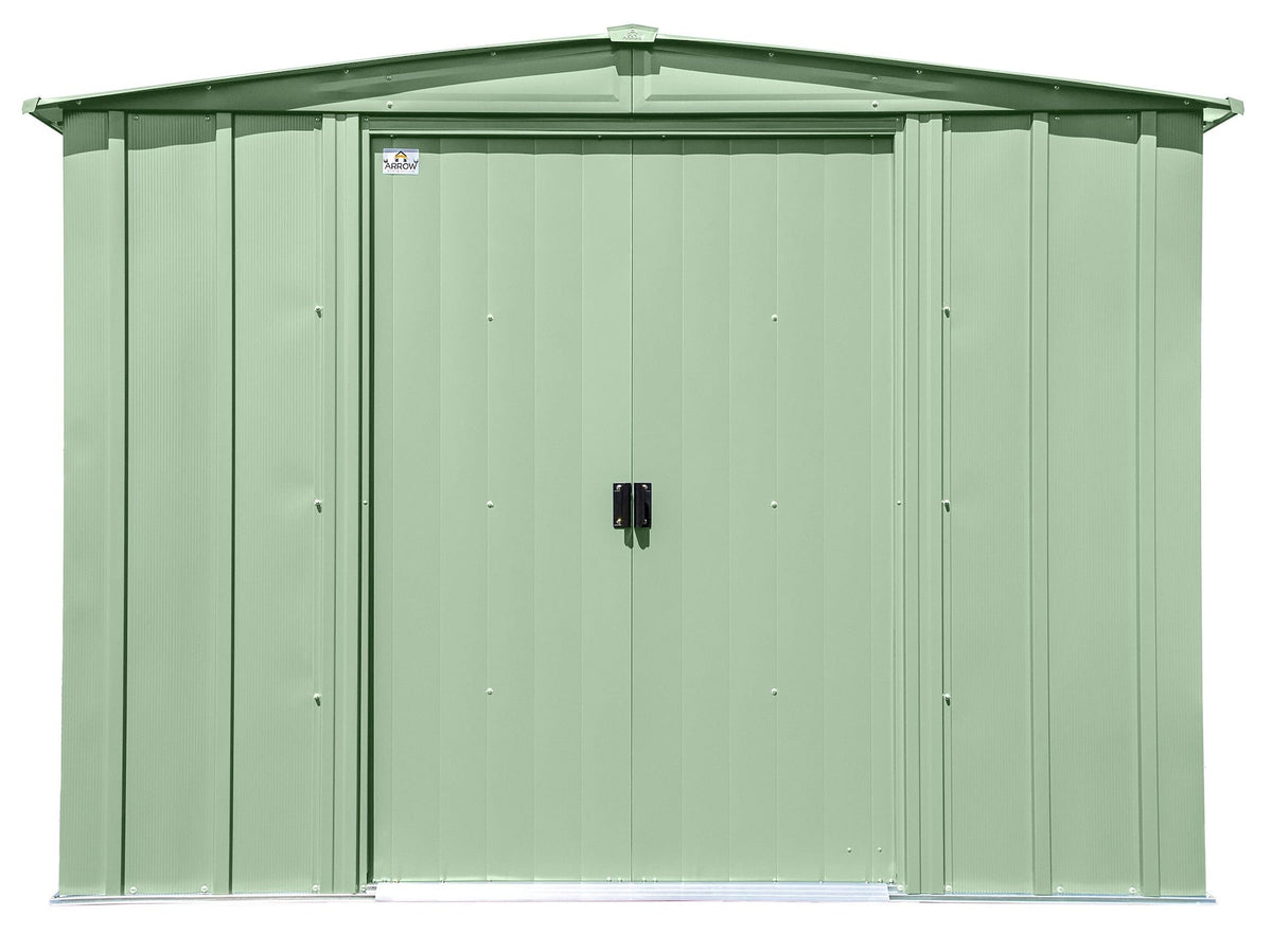 Arrow Classic Galvanized Steel Storage Shed, Sage Green, 8-ft x 6-ft