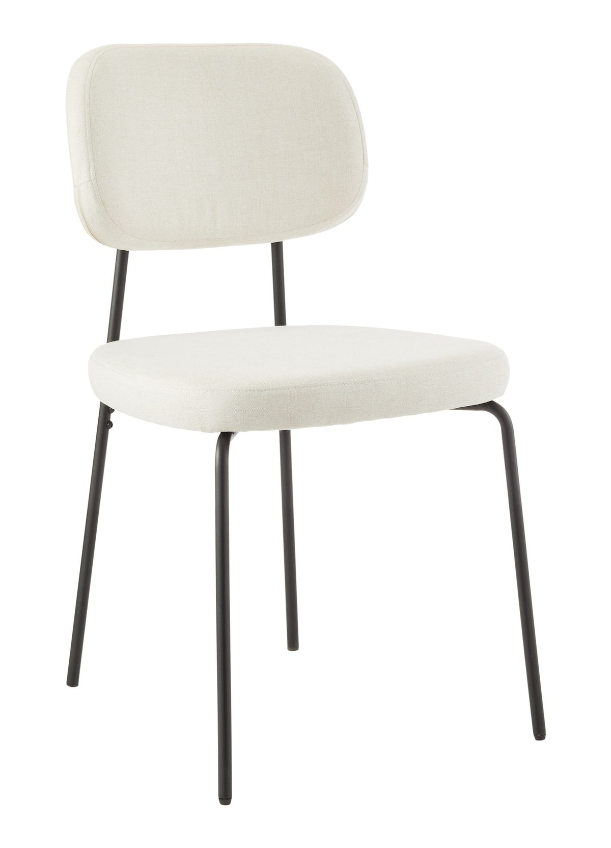 Canvas Evelyn Upholstered Fabric Dining Chair, Off-White/Light Grey