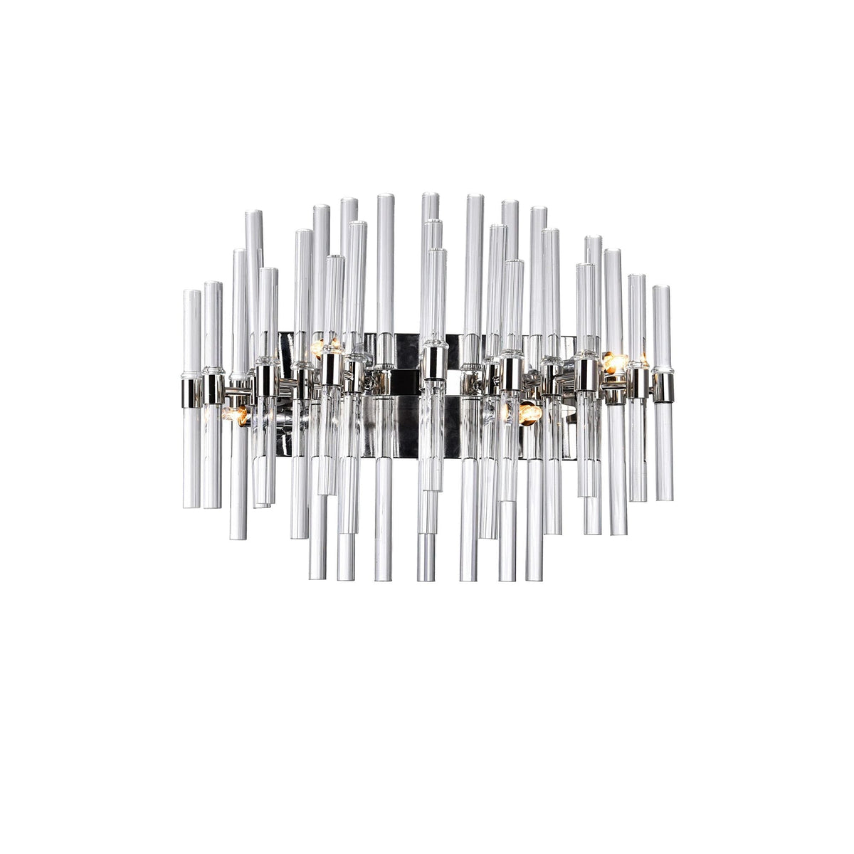 CWI Lighting Miroir 4-Light Nickel Vanity Light