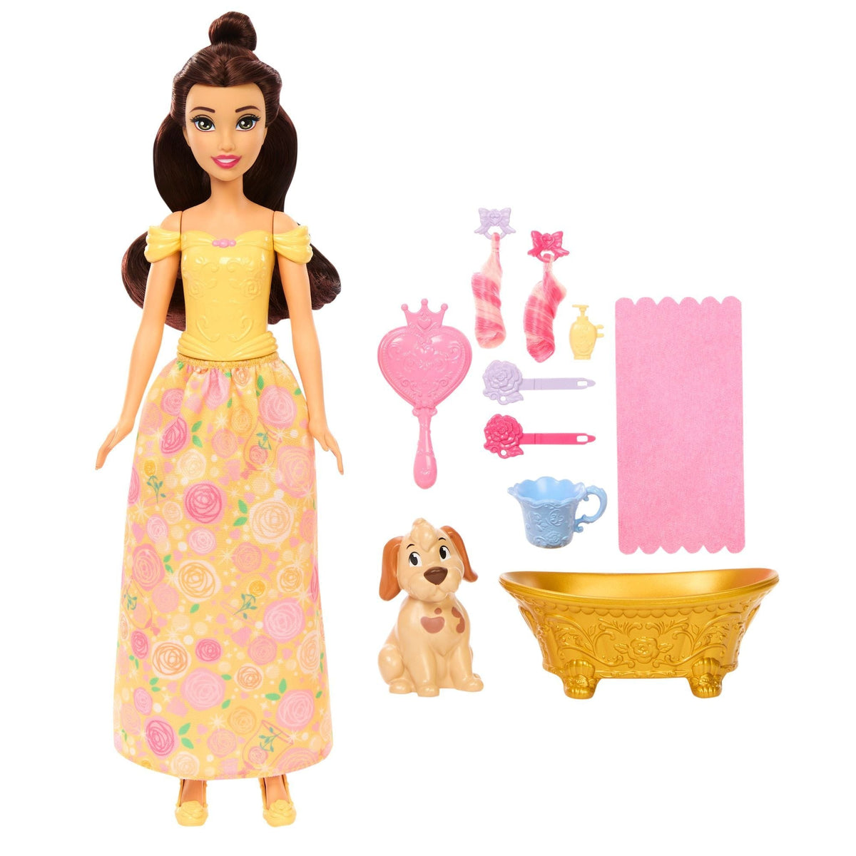 Disney Princess Doll and Feature Pet Playset for Ages 3+