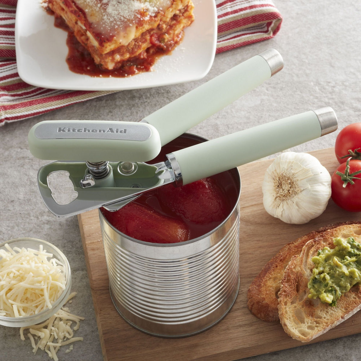 KitchenAid Gourmet Hard Handle Stainless Steel Can Opener, Red
