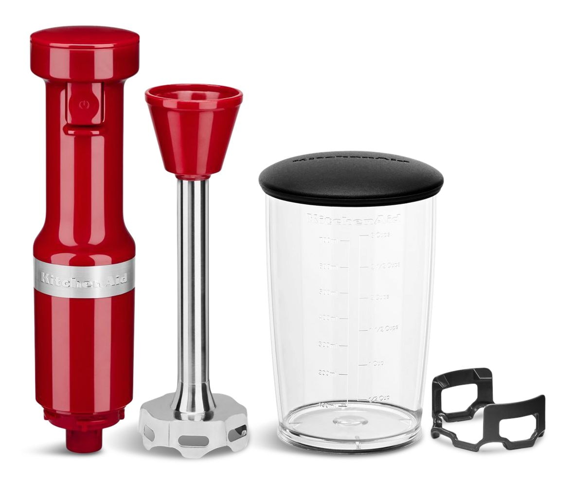 KitchenAid Variable Speed Corded Hand Blender with Blending Jar, Empire Red