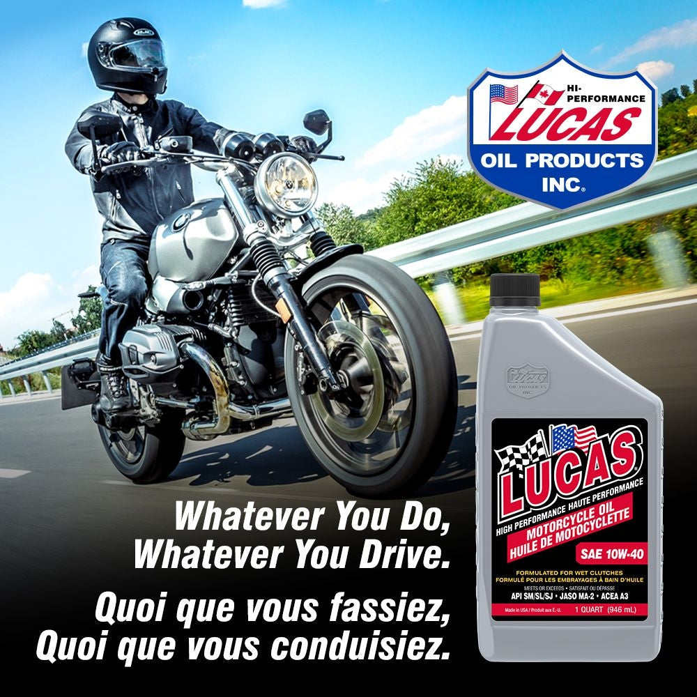 Lucas Oil High Performance Motorcycle Oil SAE, 946-mL