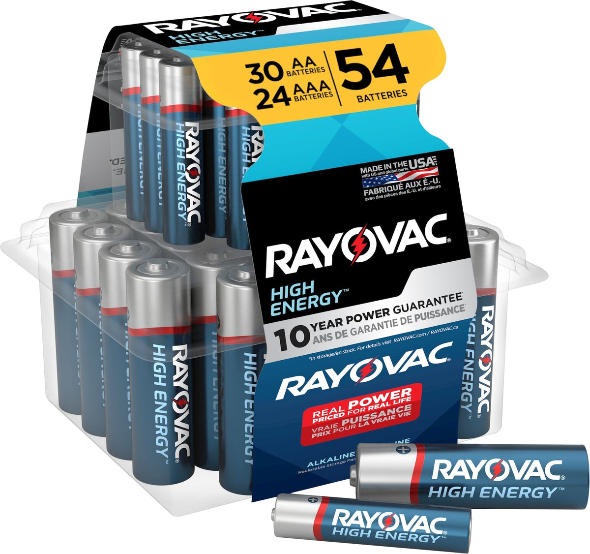 Rayovac AA30/AAA24 Battery Combo Pack, 54-pk