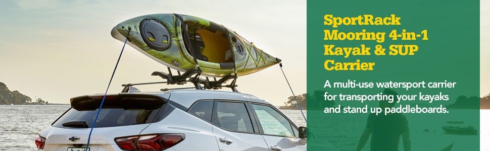 SportRack SR5514 Mooring 4-in-1 Stacker Roof Top Mount Kayak Rack, 36-in, 2-pc