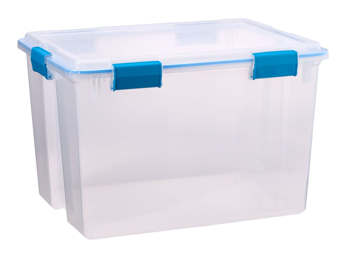 Sterilite Clear Storage Box with Gasketed Lid, 76-L