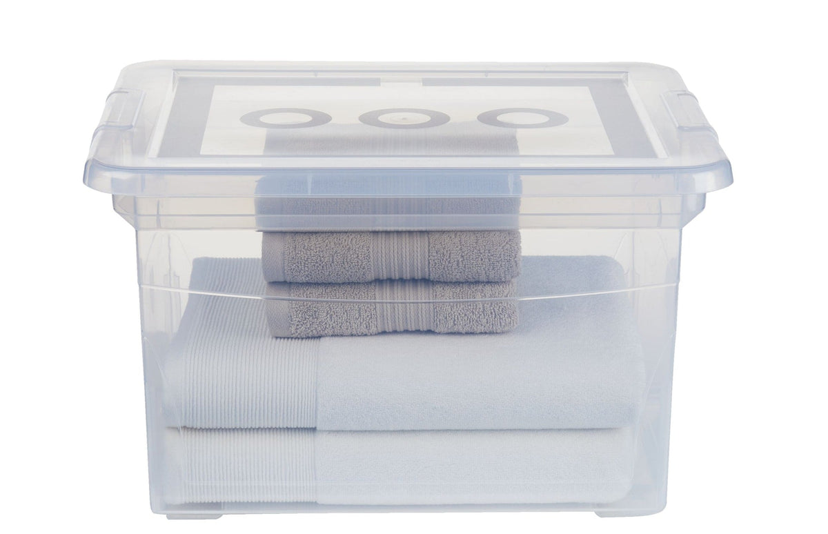 type A Clarity Transparent Filing Box with Lid, 32-L