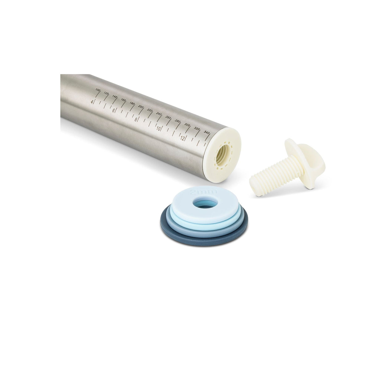 Vida by PADERNO Adjustable Stainless Steel Rolling Pin with Thickness Rings