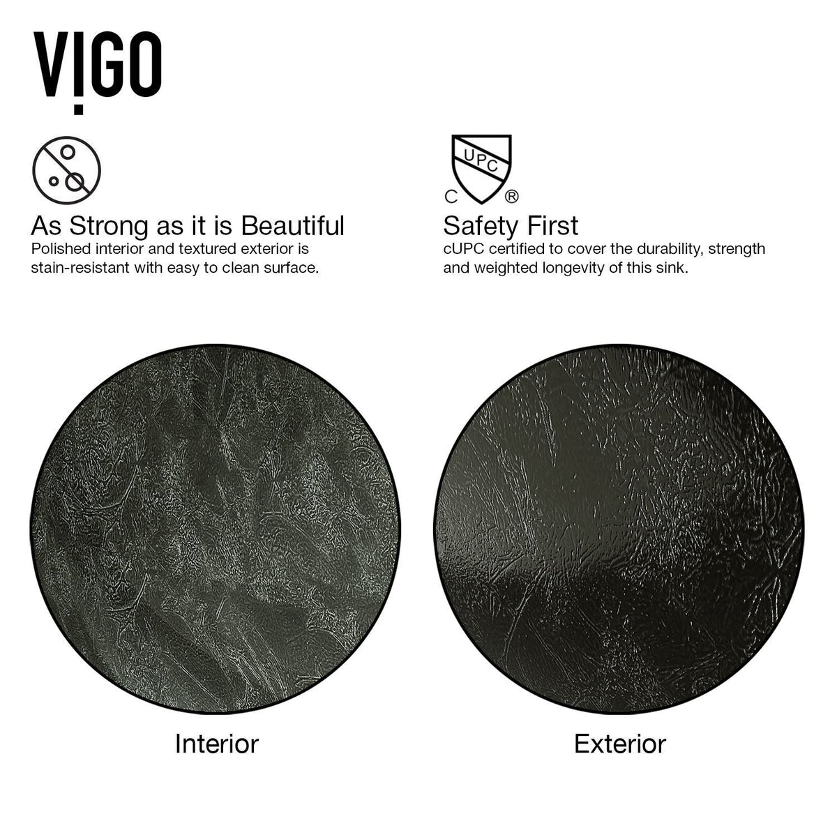 VIGO Glass Round Vessel Bathroom Sink/Basin with Deep Bowl, Gray