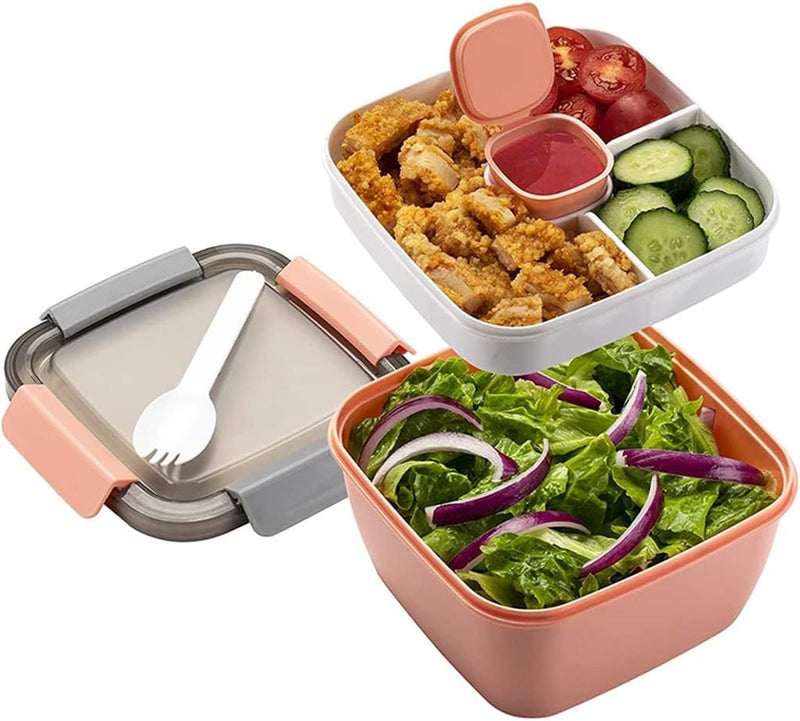 Lunch Bento Box Work Compartment Cute Ladies Microwave Portable Container Cutlery Picnic Set(E) B1