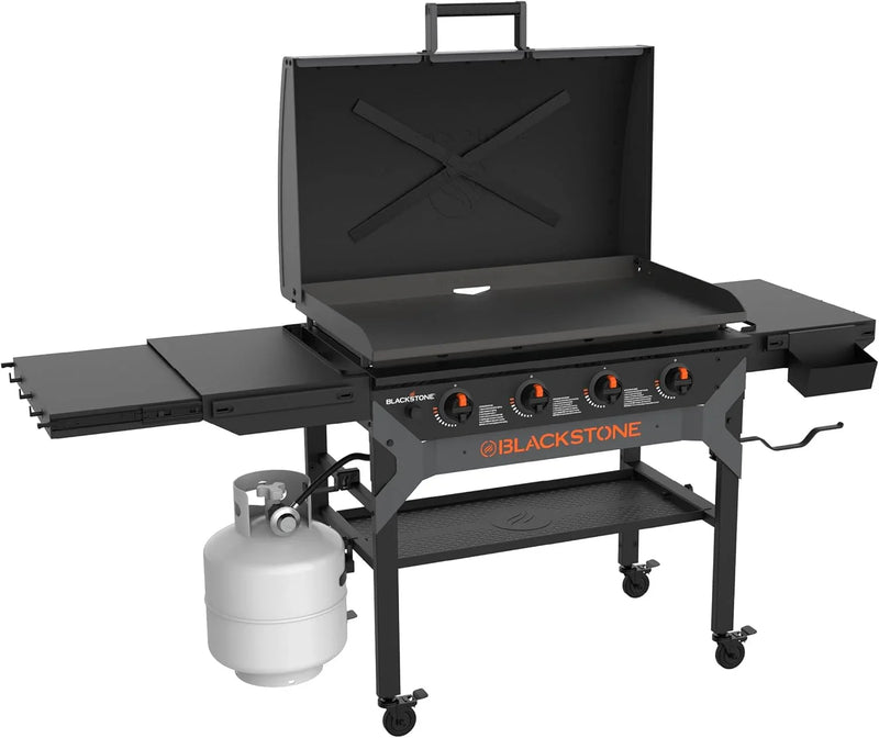 Iron-Forged 36" Omnivore Griddle – Premium Powder-Coated Steel with Reinforced Hood, Black Finish N4