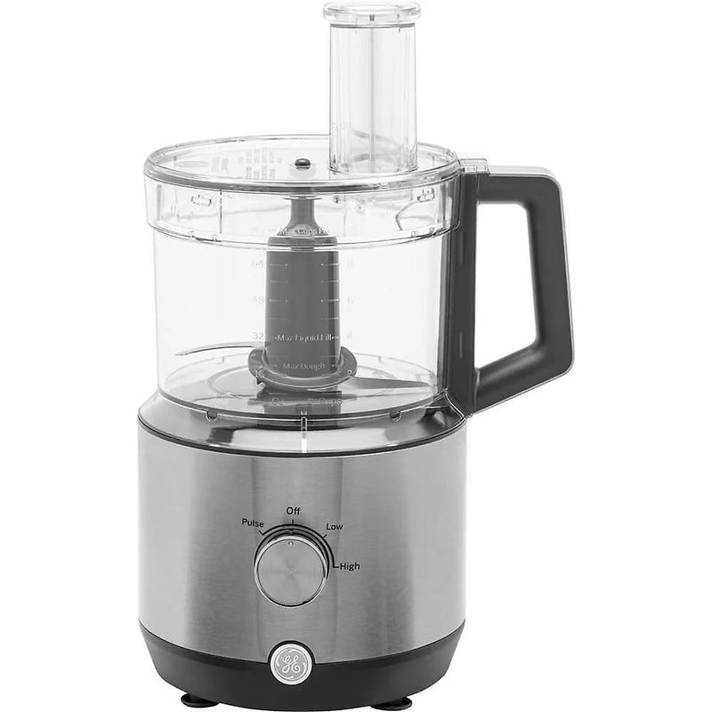 GE 550-Watt 12-Cup Food Processor with Accessories and Stainless Steel Blades, Stainless Steel S2