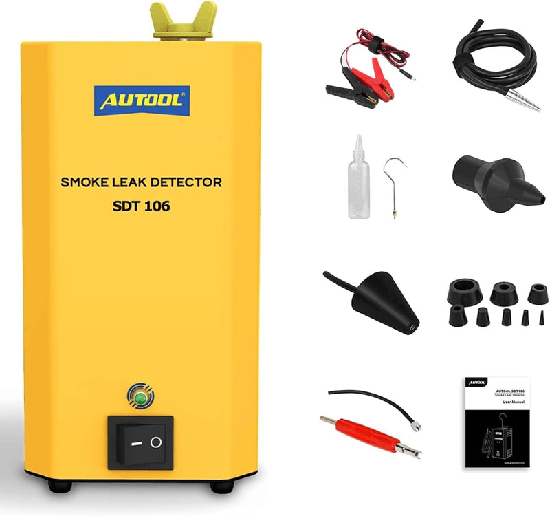 Smoke Machine Automotive Leak Detector,Evap Vacuum Smoke Diagnostic Tester,Pipeline Fuel Leakage Detector Compatible with 12V Vehicles I9