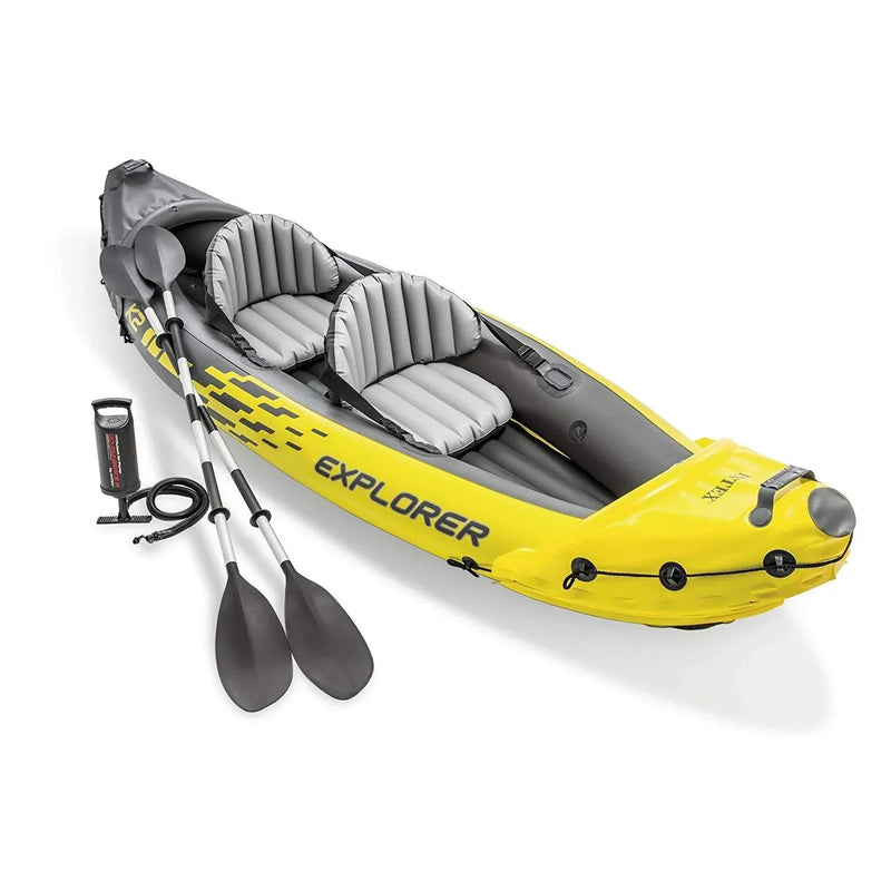 Explorer K2 2 Person Inflatable Kayak Set F7