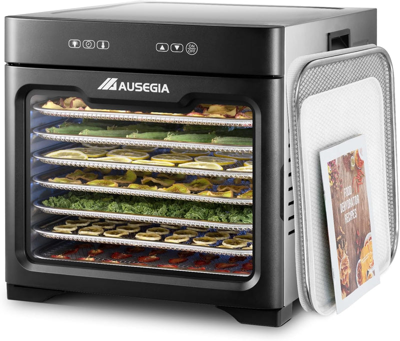 Commercial Large 12 Trays Food Dehydrator, Usable Area up to 22.67ft², 1200W Full Stainless Steel Dryer Machine, up to 190℉ Temperature, for Meat, Fruit, Veggies, Beef, Herbs, Pet Foods C2