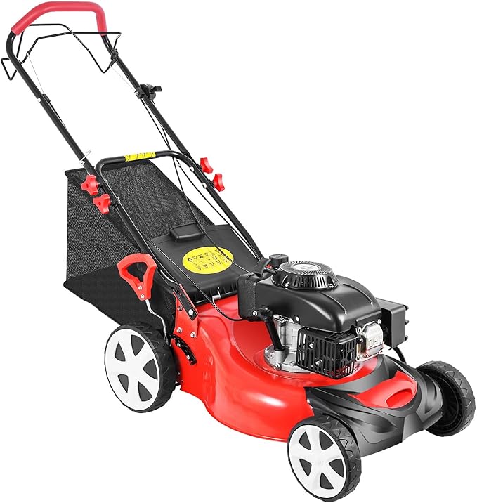 Self Propelled Gas Lawn Mower, 20-Inch 140cc OHV Engine 3-in-1 Gas Mower,Adjustable Cutting Height for Sports Fields, Community Greening, Municipal Greening L1