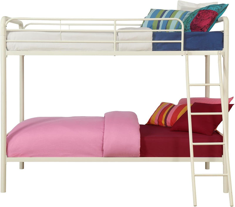 DHP Dusty Twin Over Full Metal Bunk Bed, Off White X5