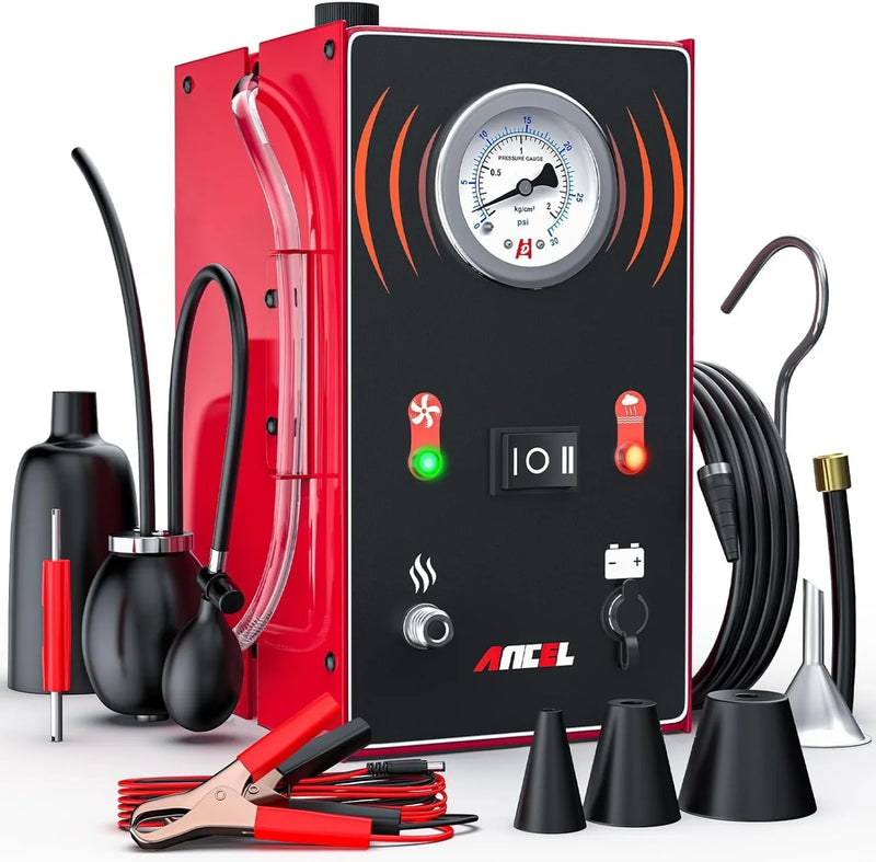 Smoke machine - The car model comes with an internal air pump, evaporative smoke machine leakage tester (with pressure gauge and flow meter), odorless car smoke machine leakage detector, and vacuum-type smoke tester for cars. J7