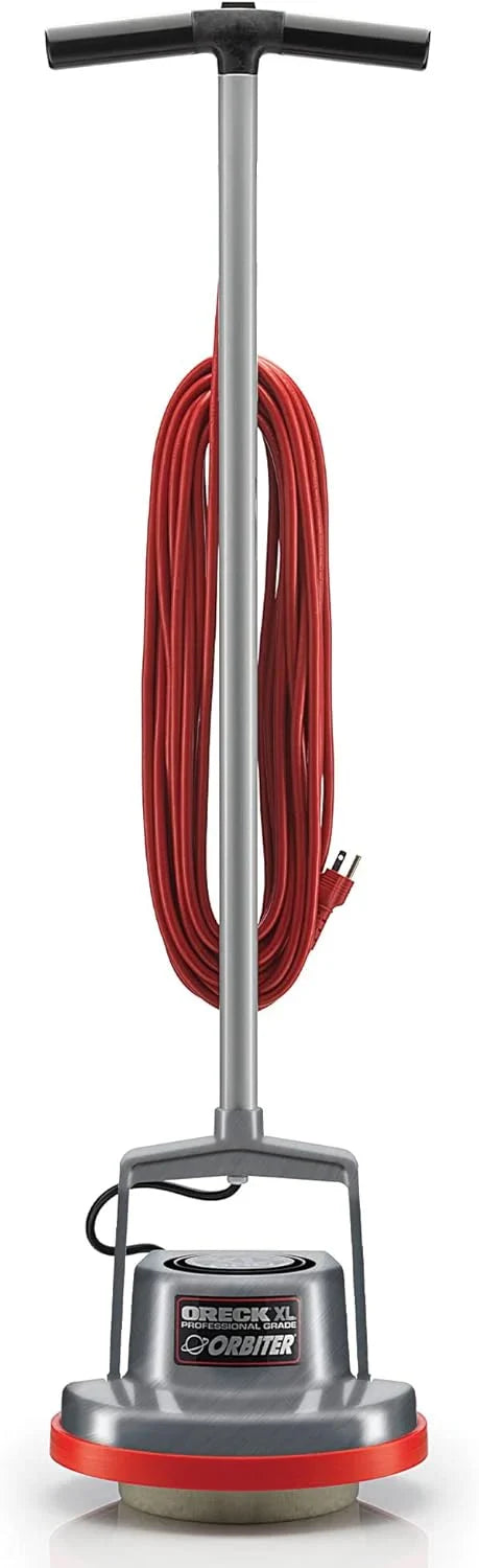 Commercial Orbiter Hard Floor Cleaner Machine, Multi-Purpose Floor Cleaning, Random Orbital Drive, Wide Cleaning Path, 50-Foot Long Cord, ORB550MC, Gray/Red-Oreck Y9