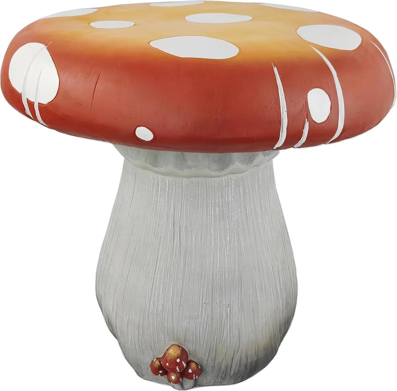 Resin statue 20.8 feet tall, indoor and outdoor dining table, large-sized sculpture, garden lawn, pool decoration, exterior courtyard of buildings, round dining table, chair decoration, red mushrooms C6