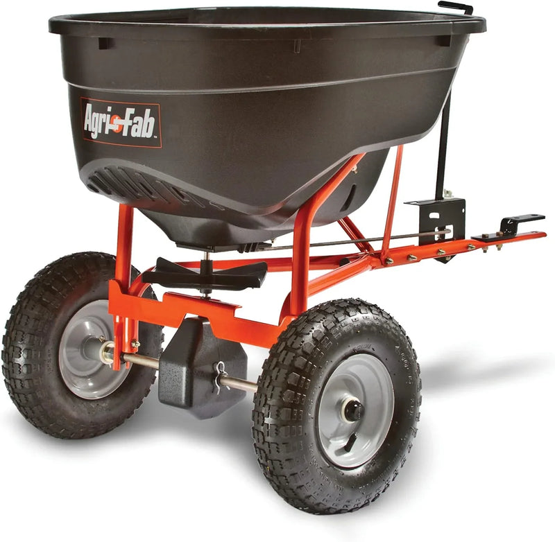 Tow-Behind Lawn & Garden Broadcast Spreader for Seed,Fertilizer,Salt,Ice Melt; Easy to use Flow Control from Seat of Riding Lawn Mower N1