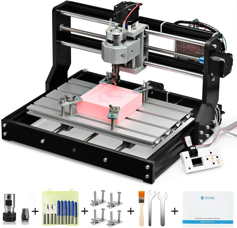Router Kit GRBL Control 3 Axis Plastic Acrylic PCB PVC Wood Carving Milling Engraving Machine with Offline Controller, XYZ Working Area 300 x 180 x 45mm U1