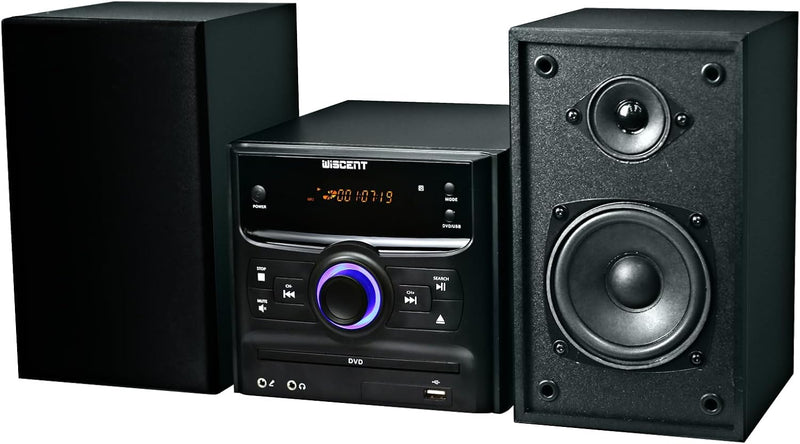 Bluetooth Stereo System, CD Player, Wireless Streaming, MP3, USB, Audio in, FM Radio, 30W, Micro Sound System L1