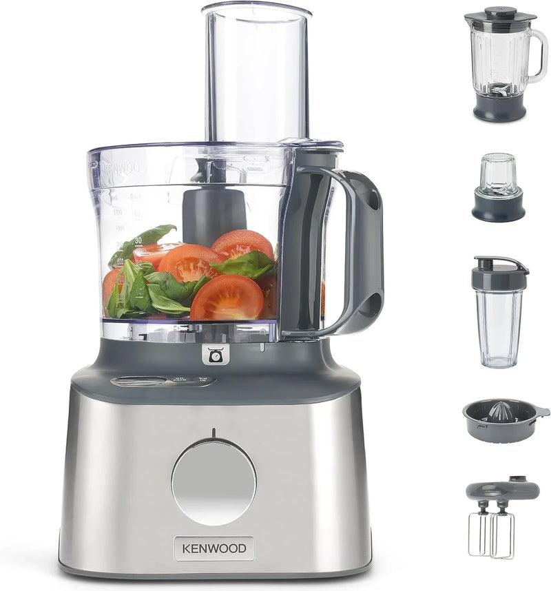 Multifunctional compact food processor, with built-in scale, equipped with 11 accessories, designed small yet powerful. F8