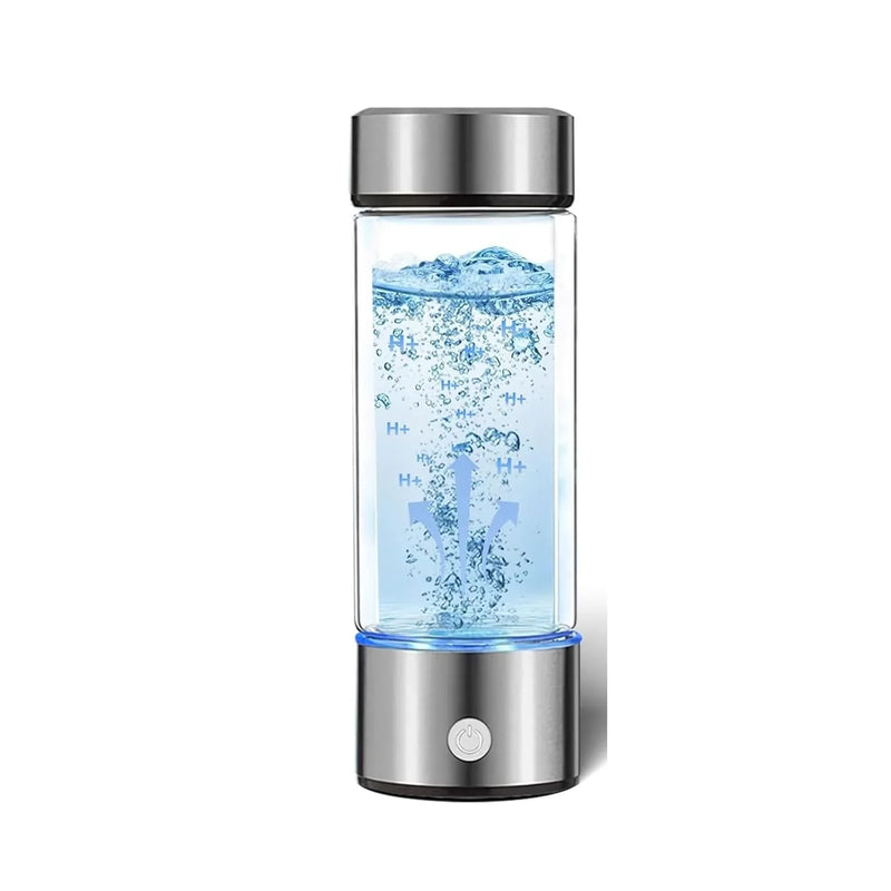 Hydrogen Water Bottle Generator(Silver) - Up to 6360 PPB - Certified H2 Generator- SPE/PEM Technology - - Portable Hydration & Athletic Performance System J1