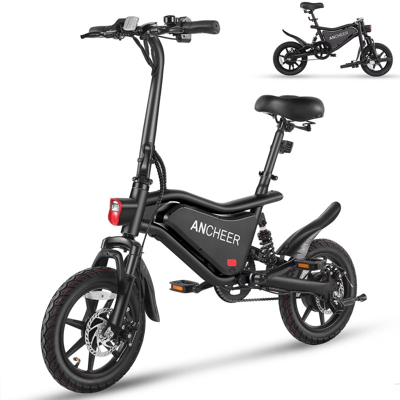 ANCHEER Peak 500W Electric Bike for Adults, Foldable Electric Bikes with 48V 374Wh Battery, 14 in Electric Bicycle for Men Women, LCD Digital... K0