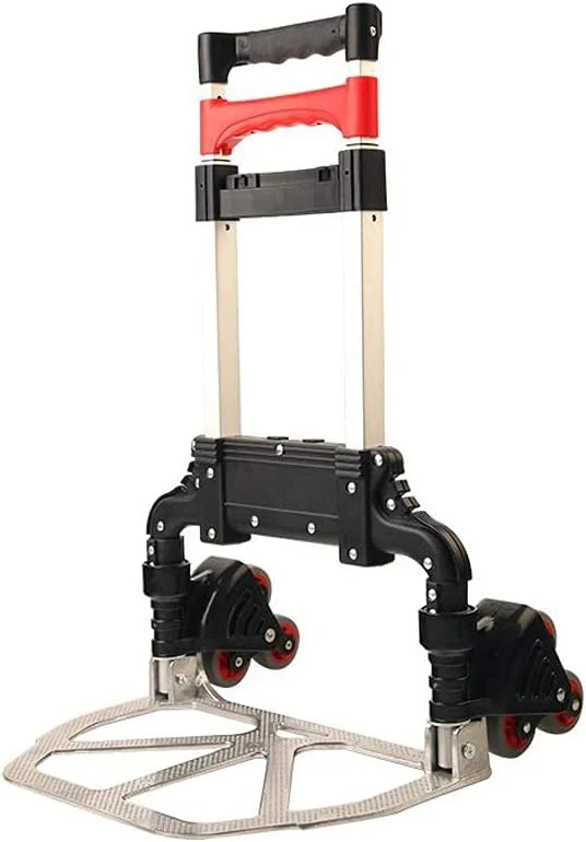 Hand Cart-Home Small Trailer Luggage Cart Folding Trolley Car Outdoor Goods Shopping Trolley Cart Truck V2