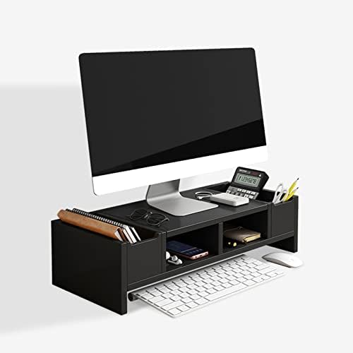 Floating TV Stand - Modern Furniture - Floating TV Stand with Drawers - Wooden Wall-mounted Cabinet Unit with Drawers - Double-layer Computer and TV Space Organizer台 Z8