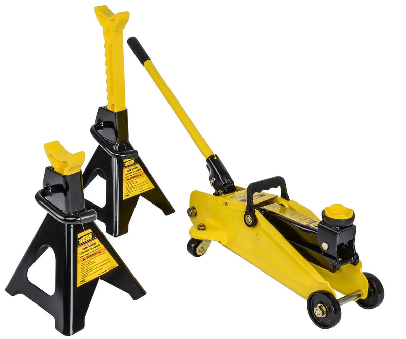 Hydraulic Utility Floor Jack & Stands Heavy Gauge Steel Frames O3