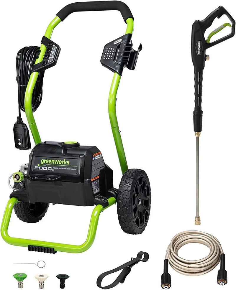 Greenworks 2000 Max PSI, 1.1 GPM (13 Amp) Electric Pressure Washer GPW2000-1RG S4