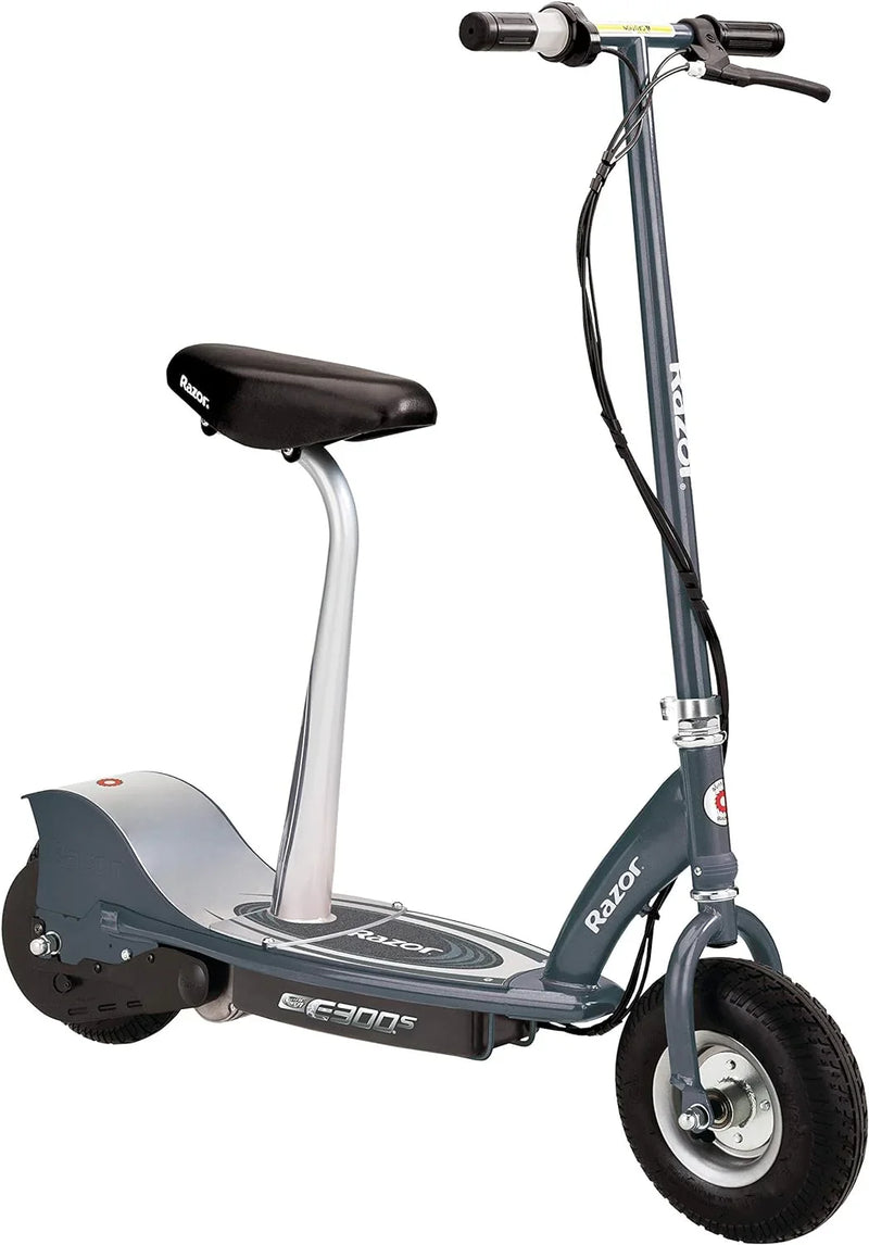 An electric scooter suitable for children over 13 years old - 9-inch inflatable tires, detachable seat, maximum speed of 15 miles per hour, maximum riding time of up to 40 minutes, suitable for users weighing no more than 220 pounds. B7