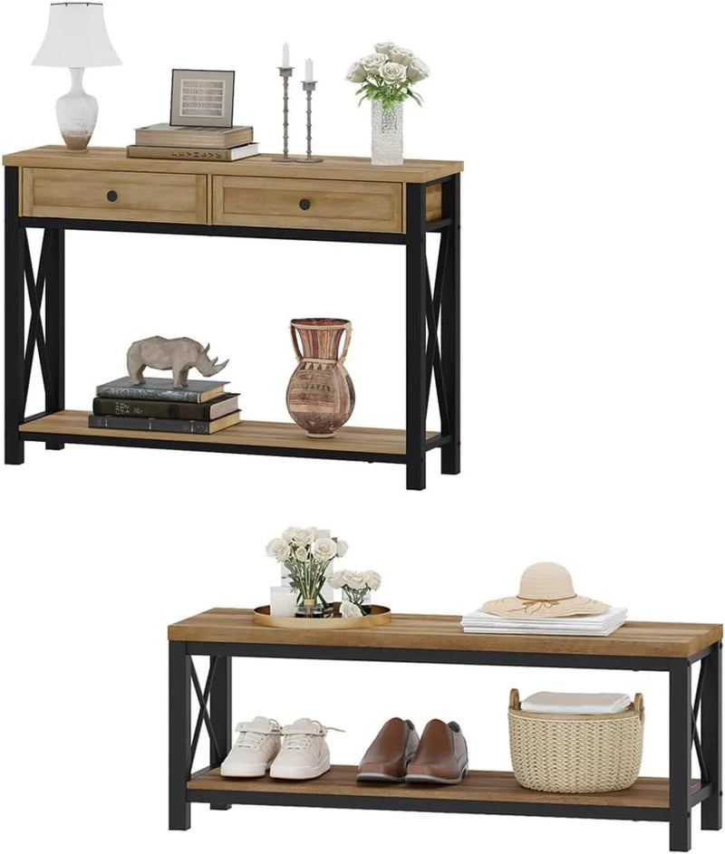 Wooden furniture sets, cabinets with drawers and storage benches with shoe racks, are suitable for entrances, living rooms and bedrooms. P6