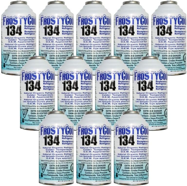 134 AC Replacement Refrigerant for R134a with R134 R12 AC Refrigerant 6oz. (Pack of 12) D9