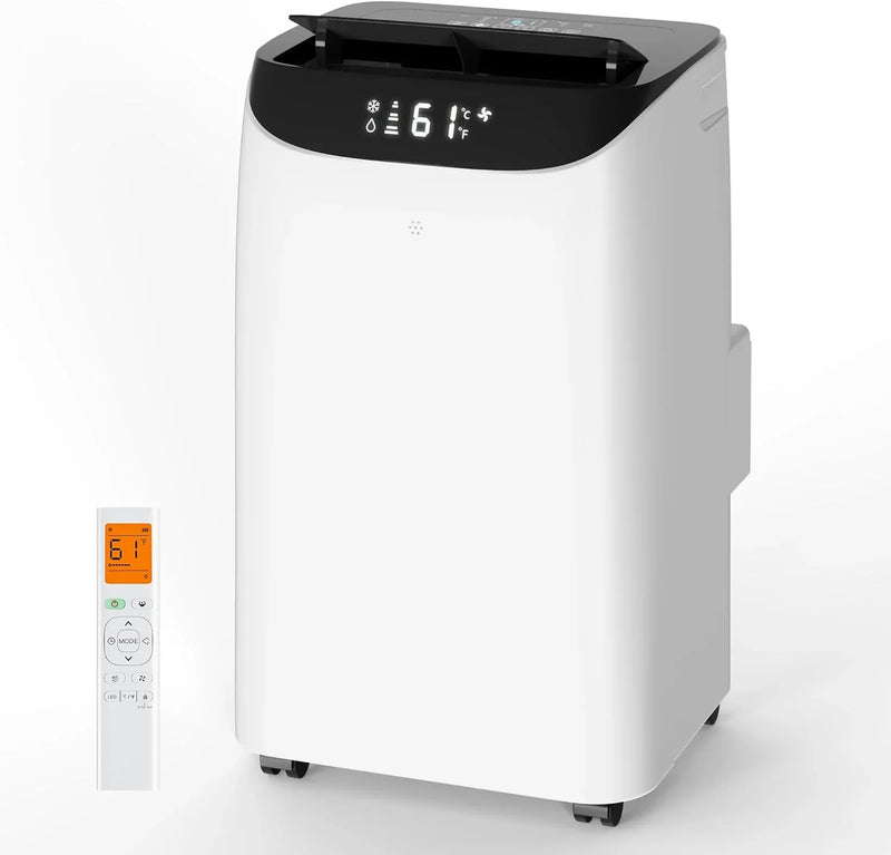 Portable Air Conditioner Cools Up to 700 Sq.Ft, 3-IN-1 Energy Efficient Portable AC Unit with Remote Control & Installation Kits for Large Room, Campervan, Office, Temporary Space R6