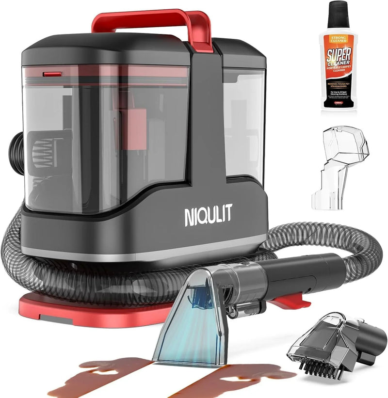Portable Spot Cleaner Machine for Carpet and Upholstery, 15Kpa Powerful Suction for Pet Stain, Couche & Car, with Dual BrushHeads & Self-Cleaning System, Spot Cleaner for Area Rug, Stair and Furniture S8
