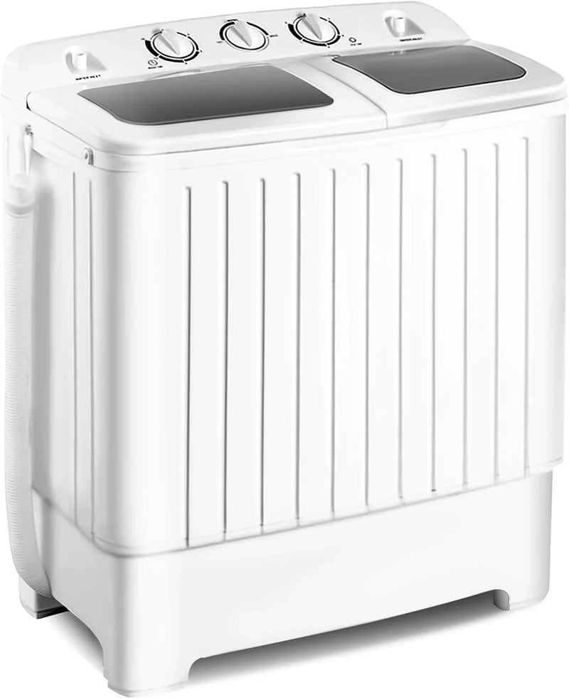 Portable mini compact two-cylinder washing machine (17.6 pounds) - Spanish model, rotary type, blue white T4