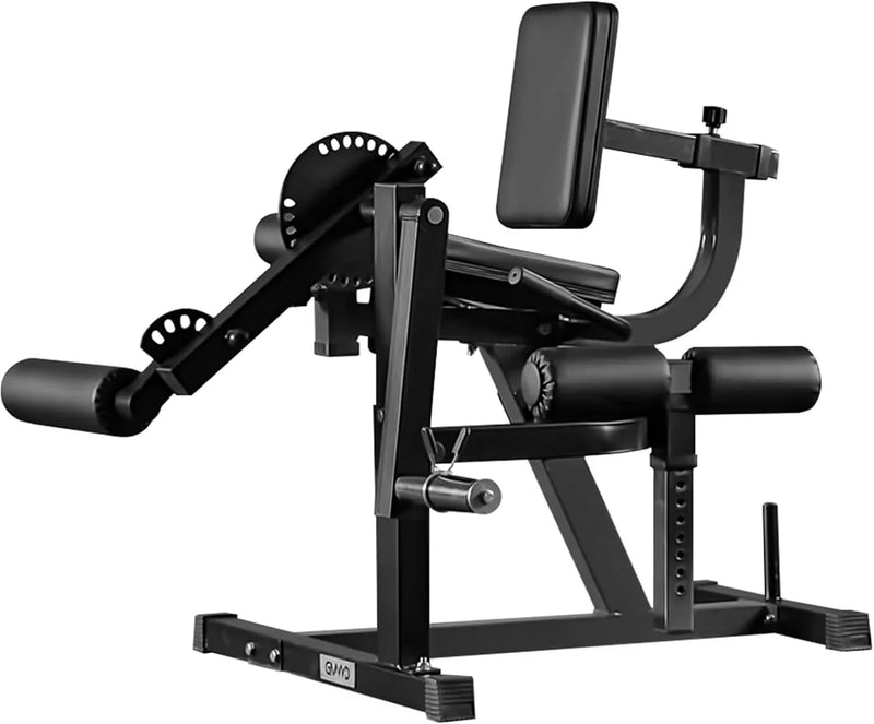 Leg Extension and Curl Machine, Lower Body Special Leg Machine, Adjustable Leg Exercise Bench with Plate Loaded, Leg Rotary Extension for Thigh, Home Gym Weight Machine R1