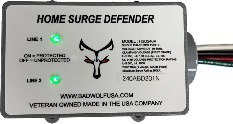 Whole House EMP Surge Protector, 260kA of Surge Protection to Help Shield Your Home from Lightning, EMP, CME and Solar Flare Damage. N8