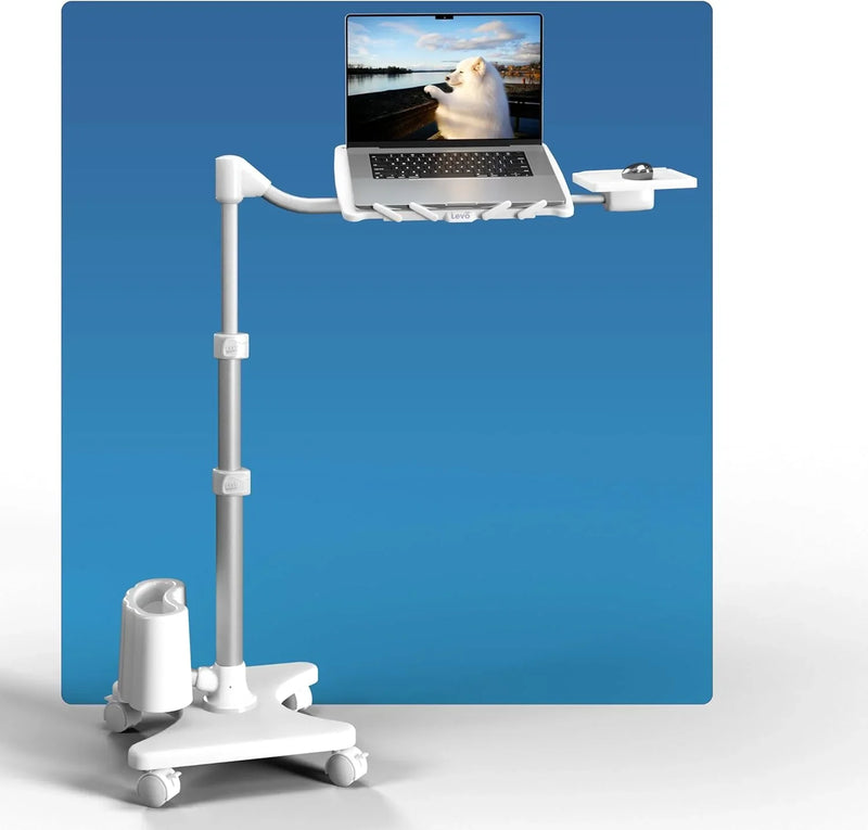 Adjustable laptop stand - Portable computer table and comfortable desk suitable for beds, sofas or offices - Portable mobile workstation, can be tilted - Suitable for devices under 16 inches - Brown and black E9