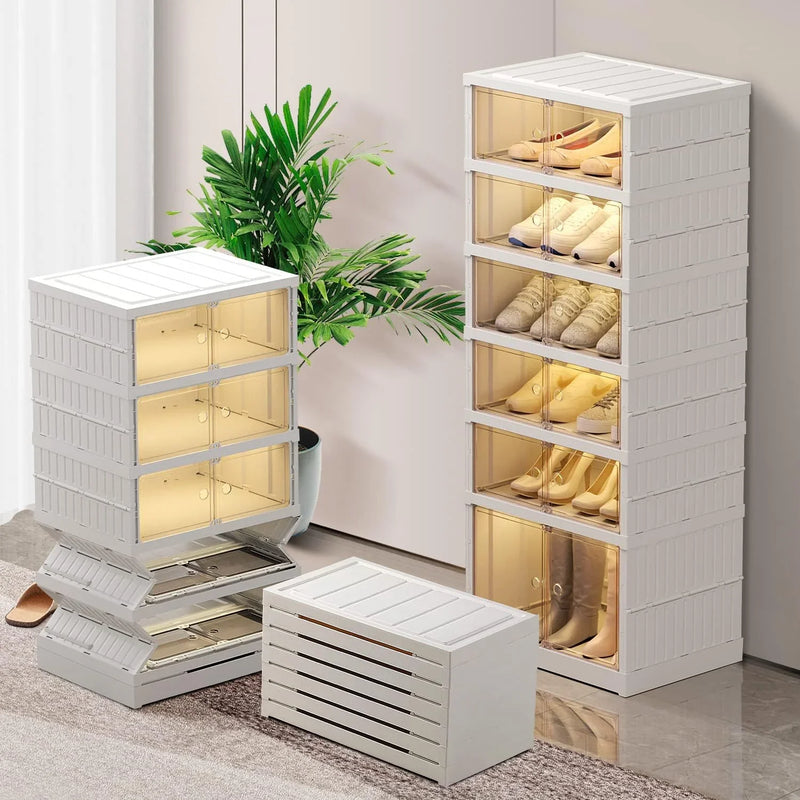 9-Tier LARGE Stackable Plastic Shoe Rack O1