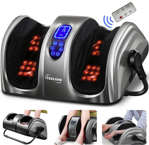 Therapeutic foot massager with heat therapy: Suitable for nerve disorders, plantar fasciitis and pain relief. This FSA/HSA compliant foot massager is suitable for home/office use to massage the feet/legs/shins/ankles. It is suitable for both women an S9