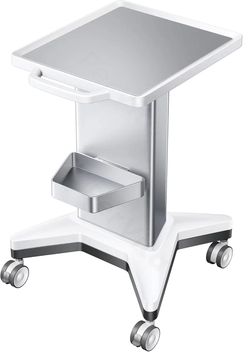 Medical Utility Cart with 4 Swivel Wheels, 100 lbs Capacity for PSP10/PSP15 Shockwave Machines, Beauty, Medical, Office & Home Use Equipment, 15.7x17.3 in Non-Slip Platform & Gel Tray X5