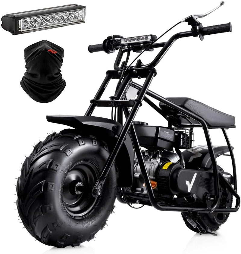 Mini Dirt Bike GMB100, 99 CC Gas Powered Mini Bike 4 Stroke 3HP, Off Road Mini Bikes for Kids and Adult, Trail Bike Up to 24 Mph, Weight Support Up to 185 LBS (Black) K7