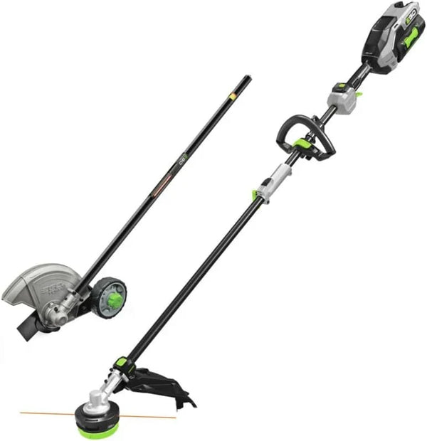 Multi-Head Combo Kit 16-Inch 56-Volt Carbon Fiber String Trimmer with POWERLOAD™ & 8-Inch Carbon Fiber Edger Attachment & 56-Volt Power Head, 4.0Ah Battery and 320W Charger Included F1