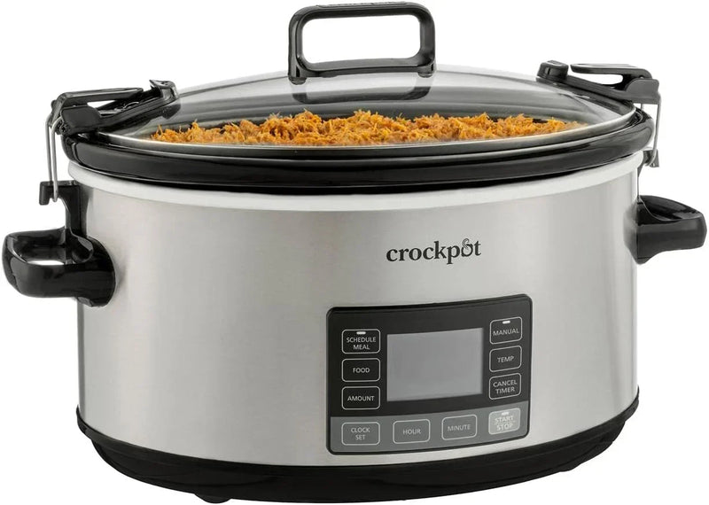 Crock-Pot 7 Quart Portable Programmable Slow Cooker with Timer and Locking Lid U3