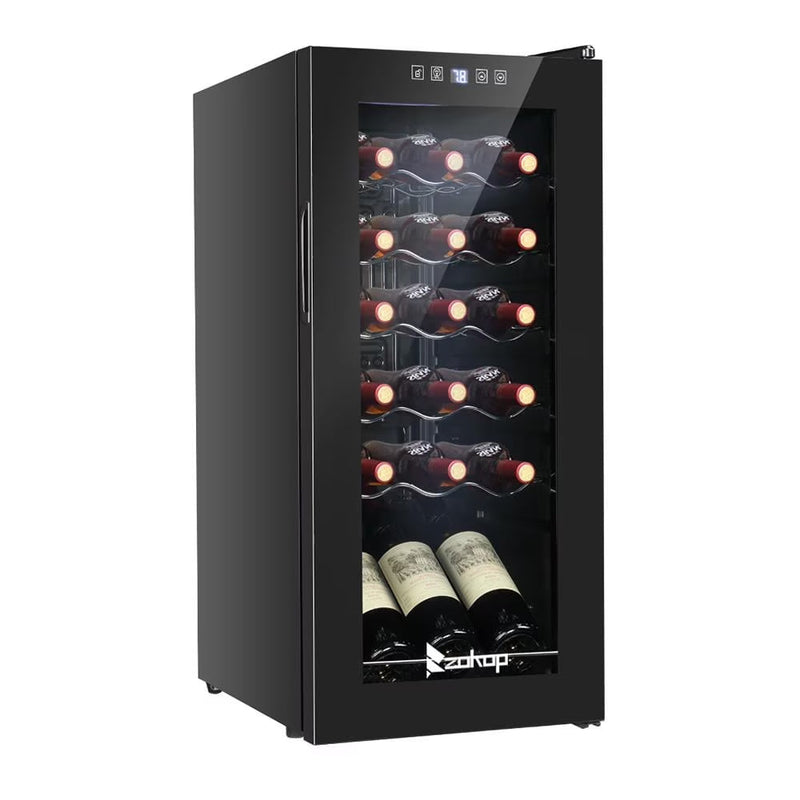 Zimtown 1.8Cu.Ft 18Bottle Compressor Wine Cooler Refrigerator Freestanding Compact Mini Wine Fridge Y4